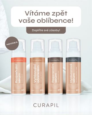 Konečně jste se dočkali! 🤩 Na Curapil.cz opět najdete skladem oblíbené kosmetické produkty a k tomu jsme přidali i novinku...